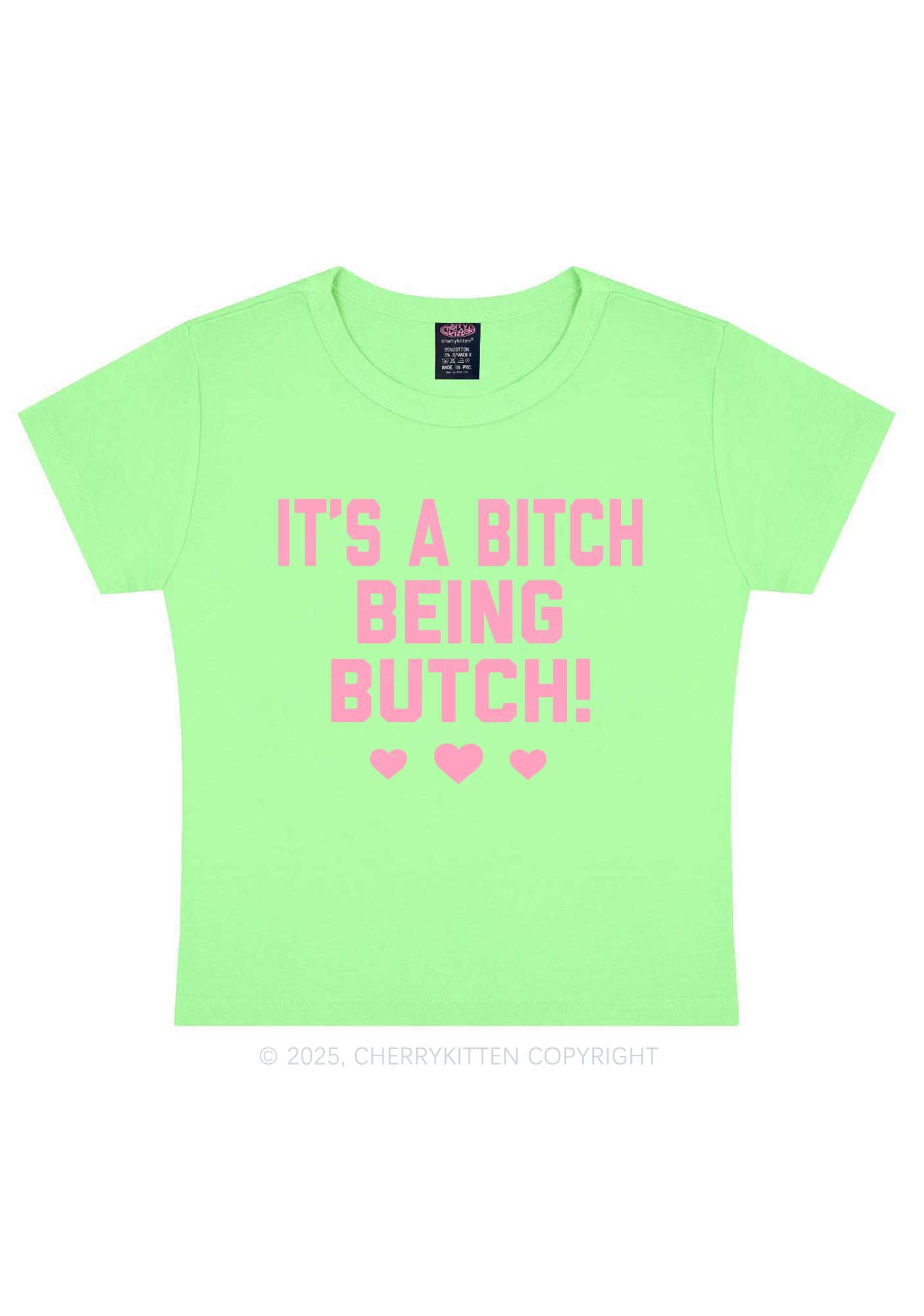Bxxch Being Butch Y2K Baby Tee Cherrykitten