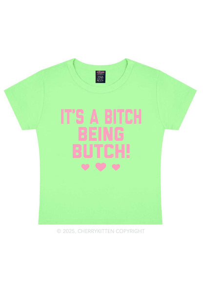 Bxxch Being Butch Y2K Baby Tee Cherrykitten
