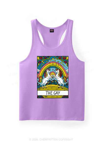 The Gay Unicorn Pride Y2K Men Racerback Tank Top Cherrykitten