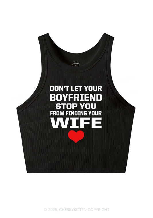 Boyfriend Wife Pride Y2K Crop Tank Top Cherrykitten