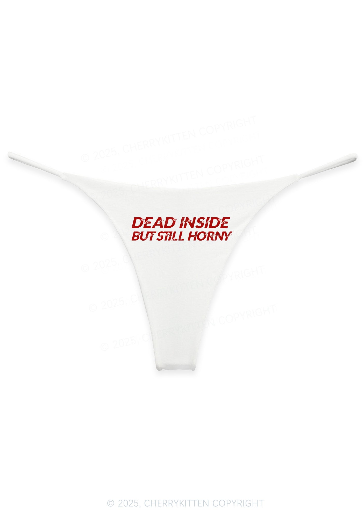 Dead Inside But Still Thirsty Y2K Bikini String Thong Cherrykitten