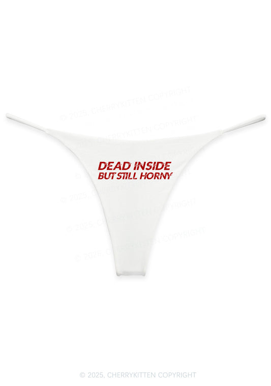 Dead Inside But Still Thirsty Y2K Bikini String Thong Cherrykitten