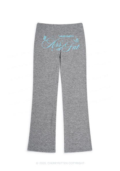 Head Empty Axx Fat Y2K Low Rise Drawstring Flare Pants Cherrykitten