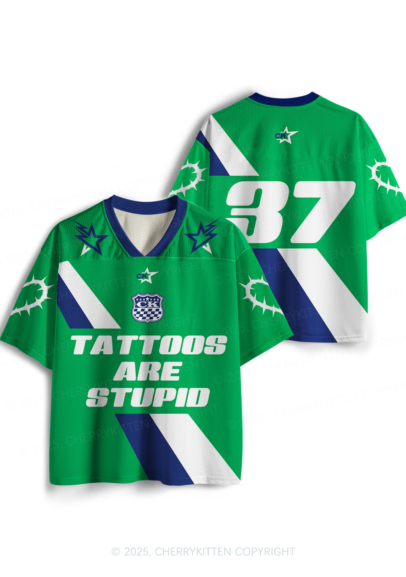 Custom Tattoos Are Stupid Y2K Sport Jersey Shirts Cherrykitten