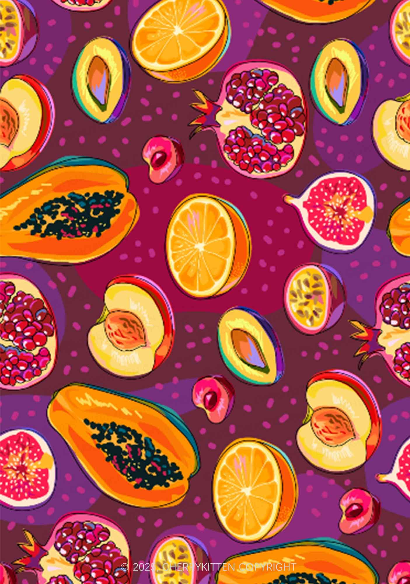 Colorful Fruits Y2K Print Bikini Set Cherrykitten