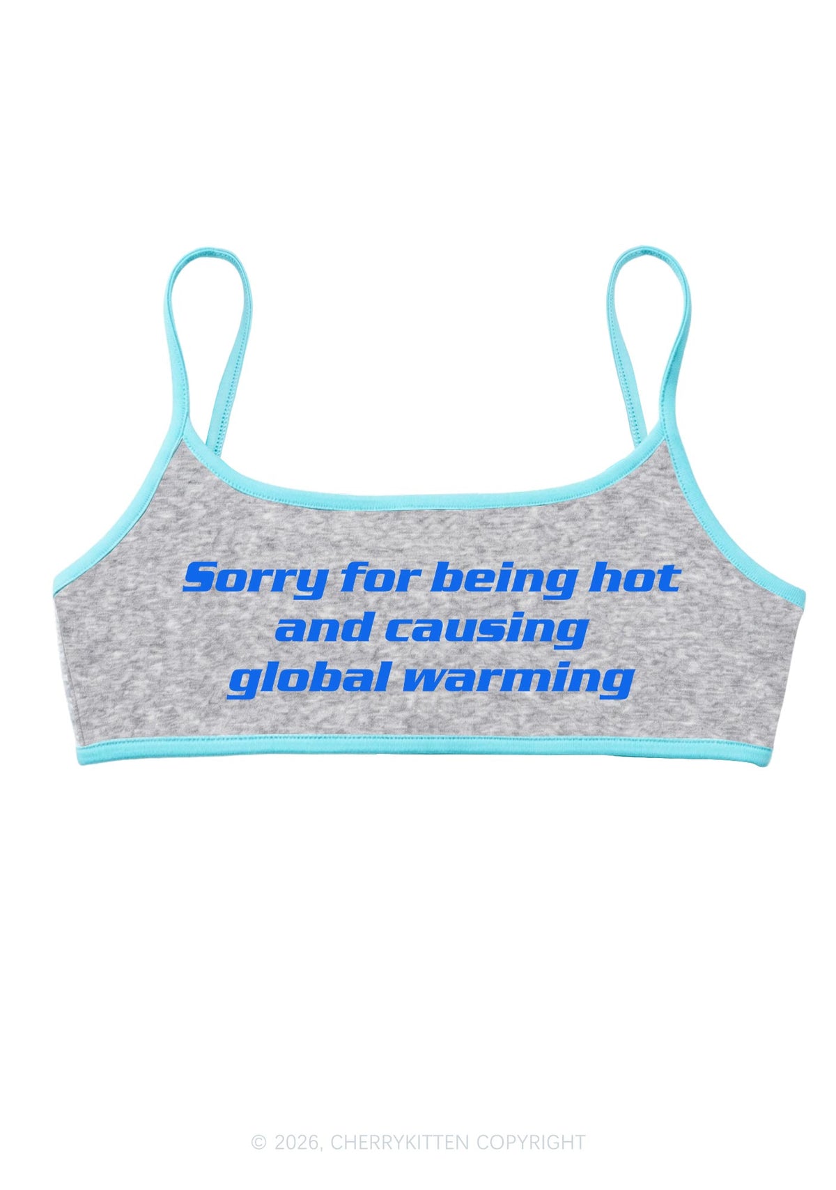 Sorry For Causing Global Warming Y2K Super Crop Cami Cherrykitten