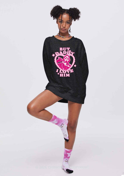 Halloween Daddy Love Horror Y2K Washed Sweatshirts Cherrykitten