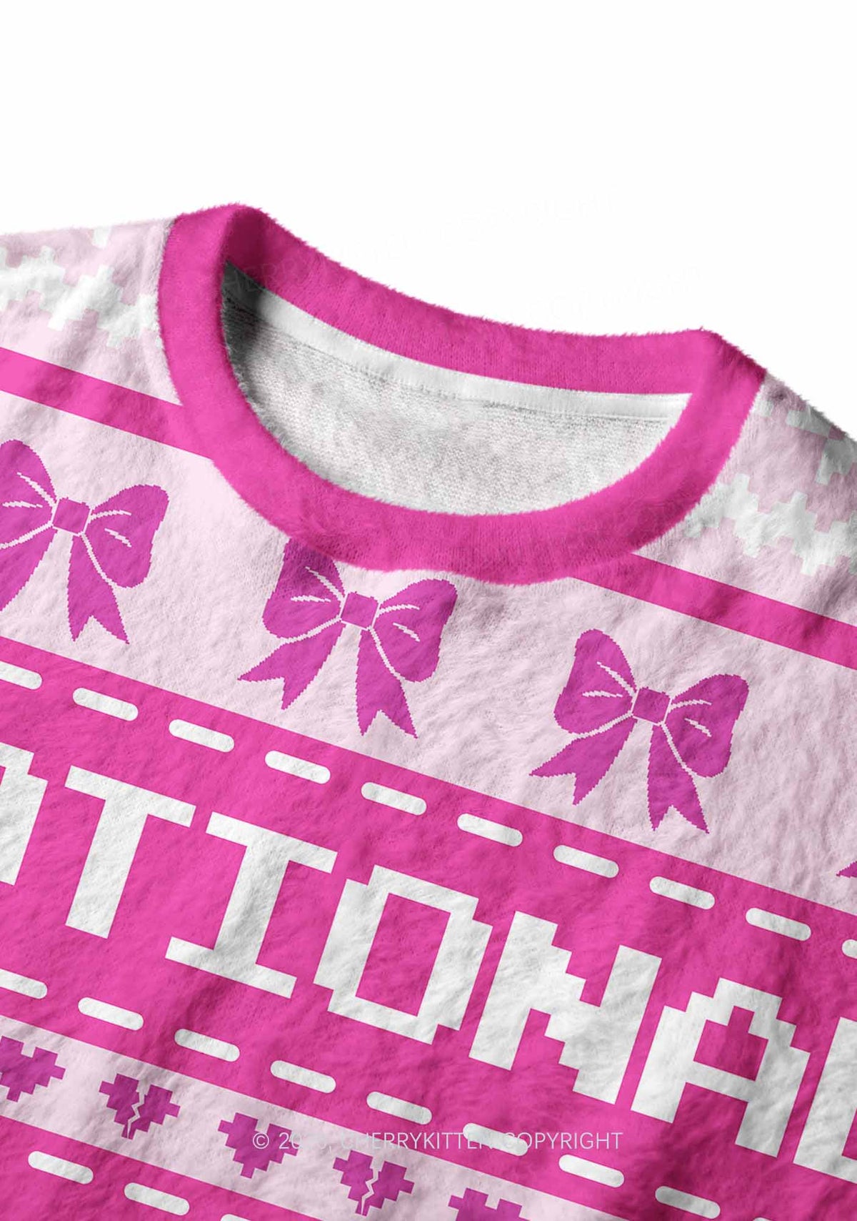 Emotional Support Bottom Pride Y2K Christmas Knit Sweatshirt Cherrykitten