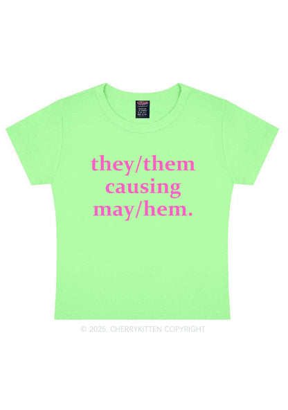They Causing May Pride Y2K Baby Tee Cherrykitten