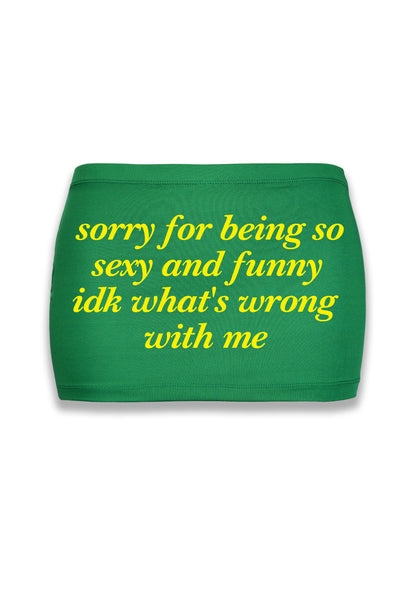 Sorry For Being So Smart Y2K Mini Hip Skirt Cherrykitten