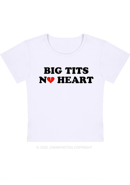 Big Txts No Heart Y2K Baby Tee Cherrykitten