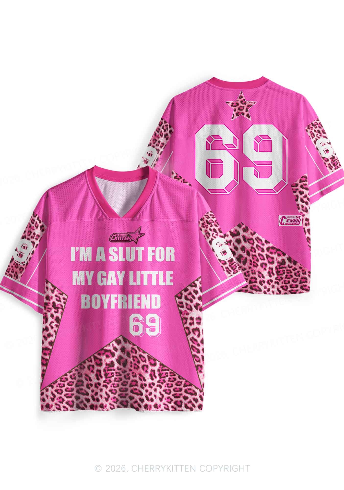 Slxt For My Gay BF Leopard Pride Y2K Sport Jersey Shirts Cherrykitten
