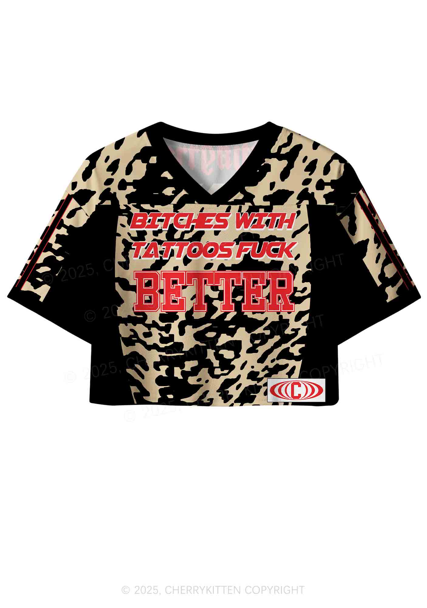 Custom Bxxches With Tattoos Fxxk Better Y2K Crop Sport Jersey Shirts Cherrykitten