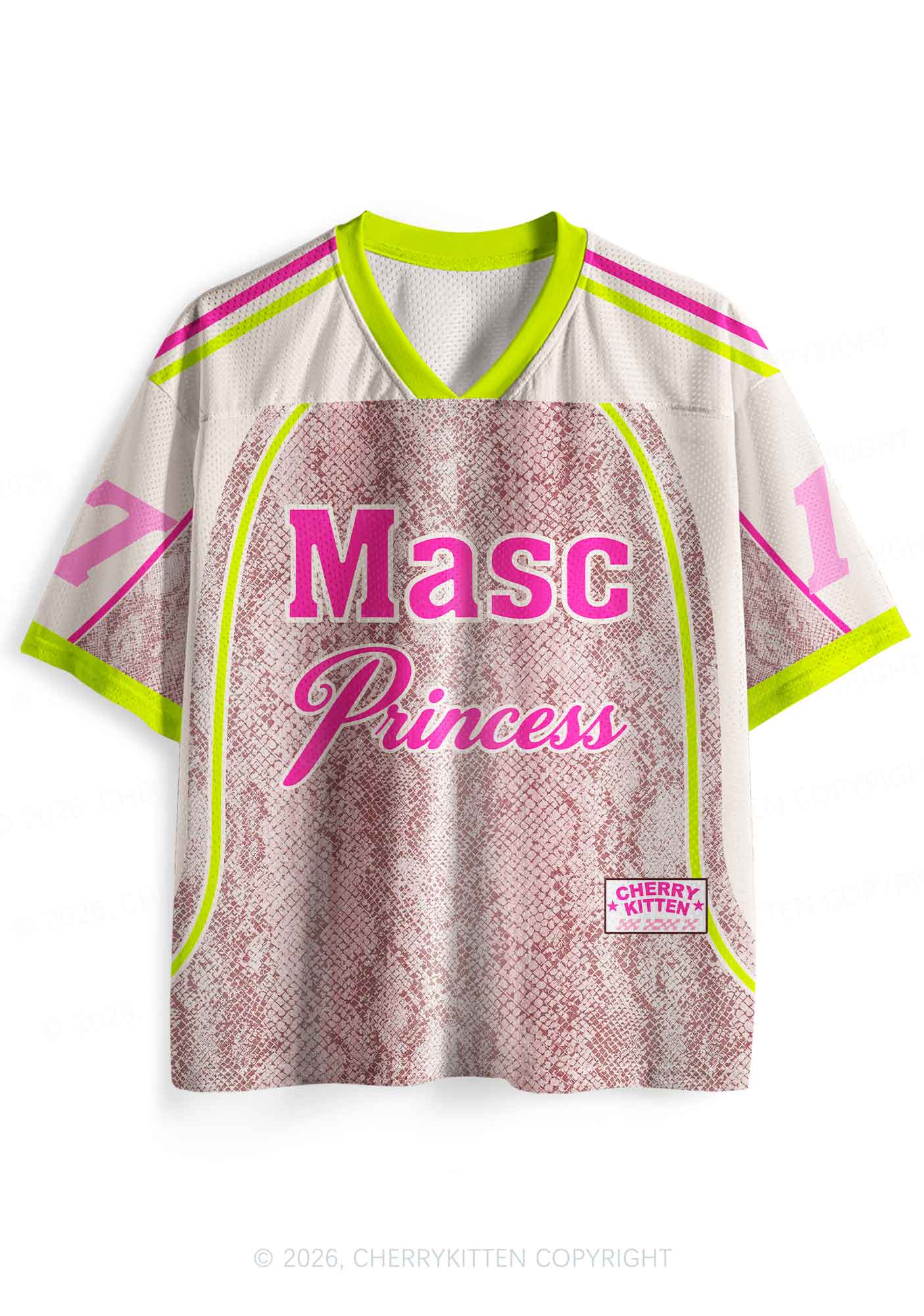 Masc Princess Snakeskin Texture Pride Y2K Sport Jersey Shirts Cherrykitten