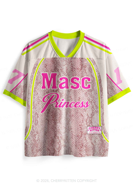 Masc Princess Snakeskin Texture Pride Y2K Sport Jersey Shirts Cherrykitten