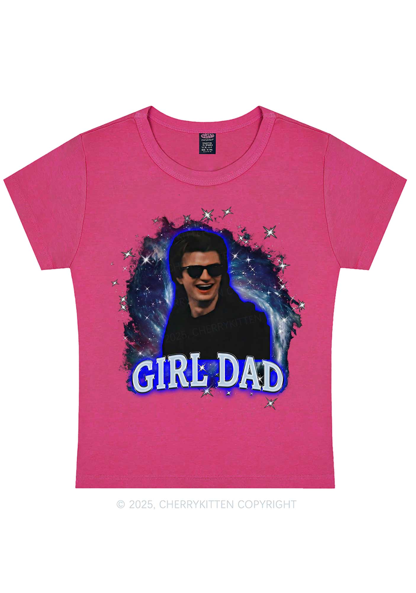 Girl Dad Starry Sky Y2K Baby Tee Cherrykitten