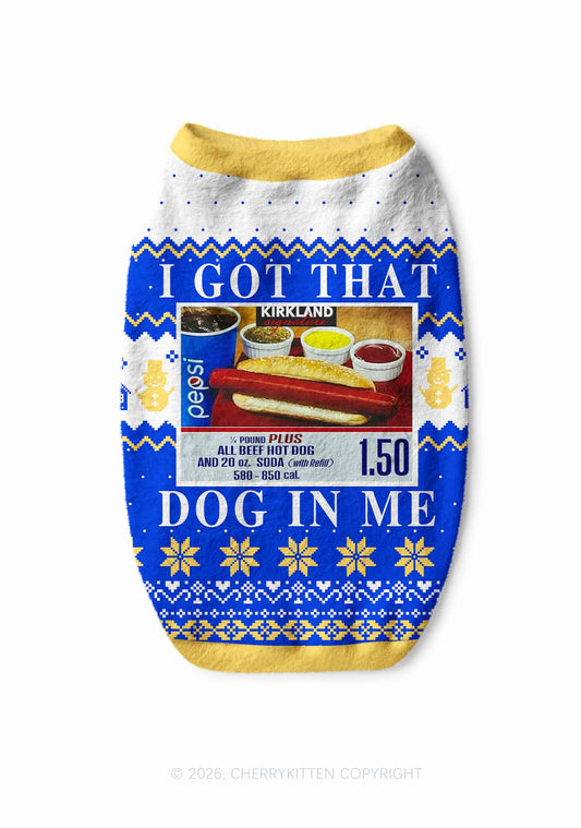 I Got That Hot Dog In Me Y2K Pet Knit Sweatshirt Cherrykitten
