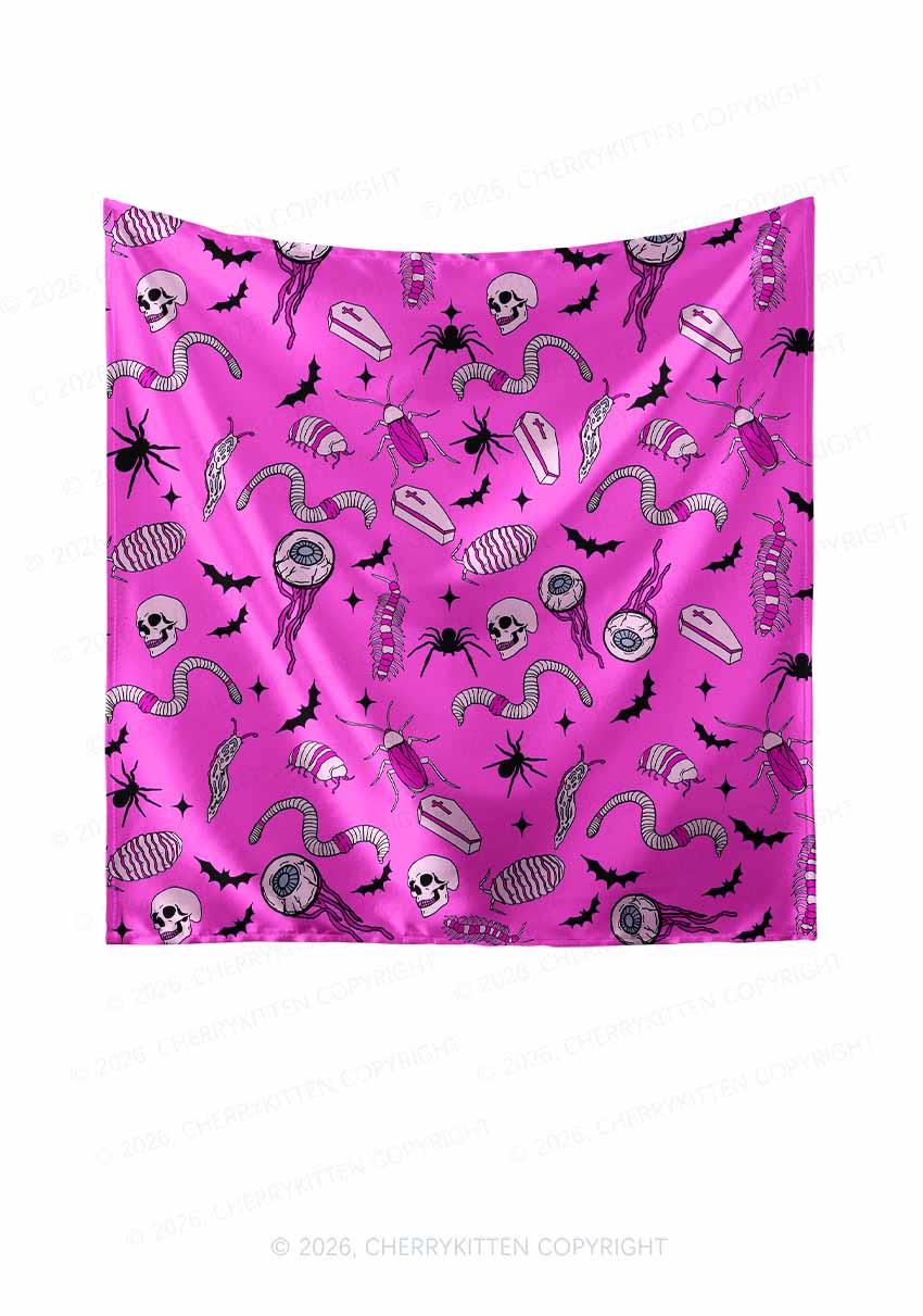 Halloween Goth Pink Party Y2K Print Square Bandana Cherrykitten