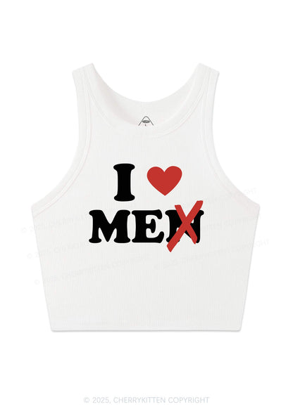 Love Me Not Men Y2K Crop Tank Top Cherrykitten
