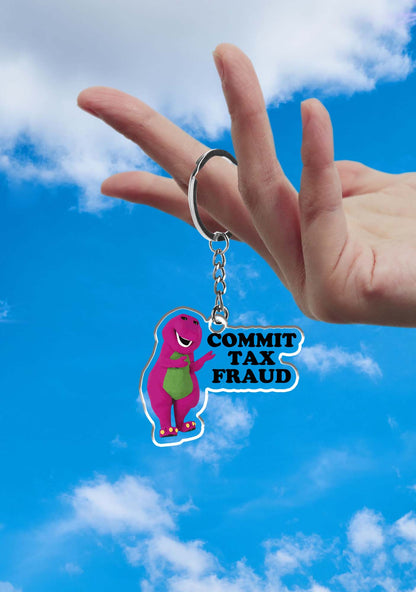 Commit Tax Fraud 1Pc Y2K Keychain Cherrykitten