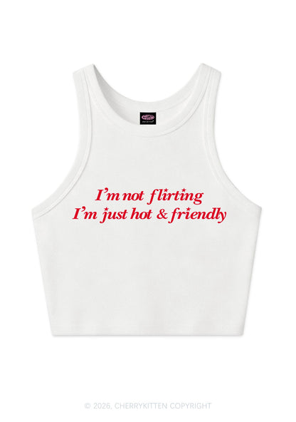 Just Hot And Friendly Y2K Crop Tank Top Cherrykitten