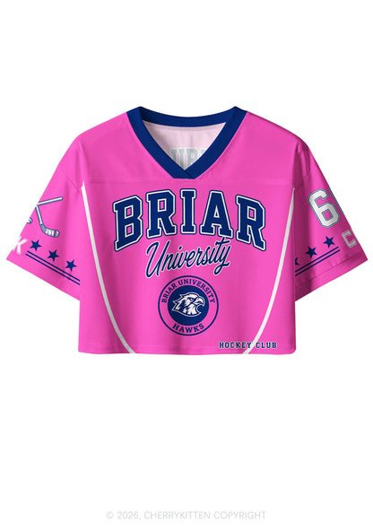 Pink Hockey Team DL Y2K Crop Sport Jersey Shirts Cherrykitten