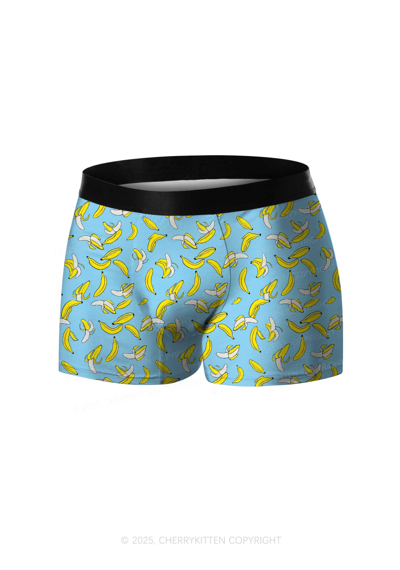 Blue Banana Y2K Print Men Boxer Briefs Cherrykitten