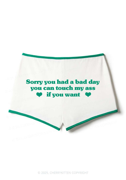 Sorry You Had A Bad Day Y2K Booty Shorts Cherrykitten