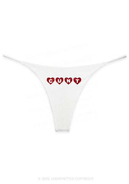 Glitter Love Cxxt Y2K Bikini String Thong Cherrykitten