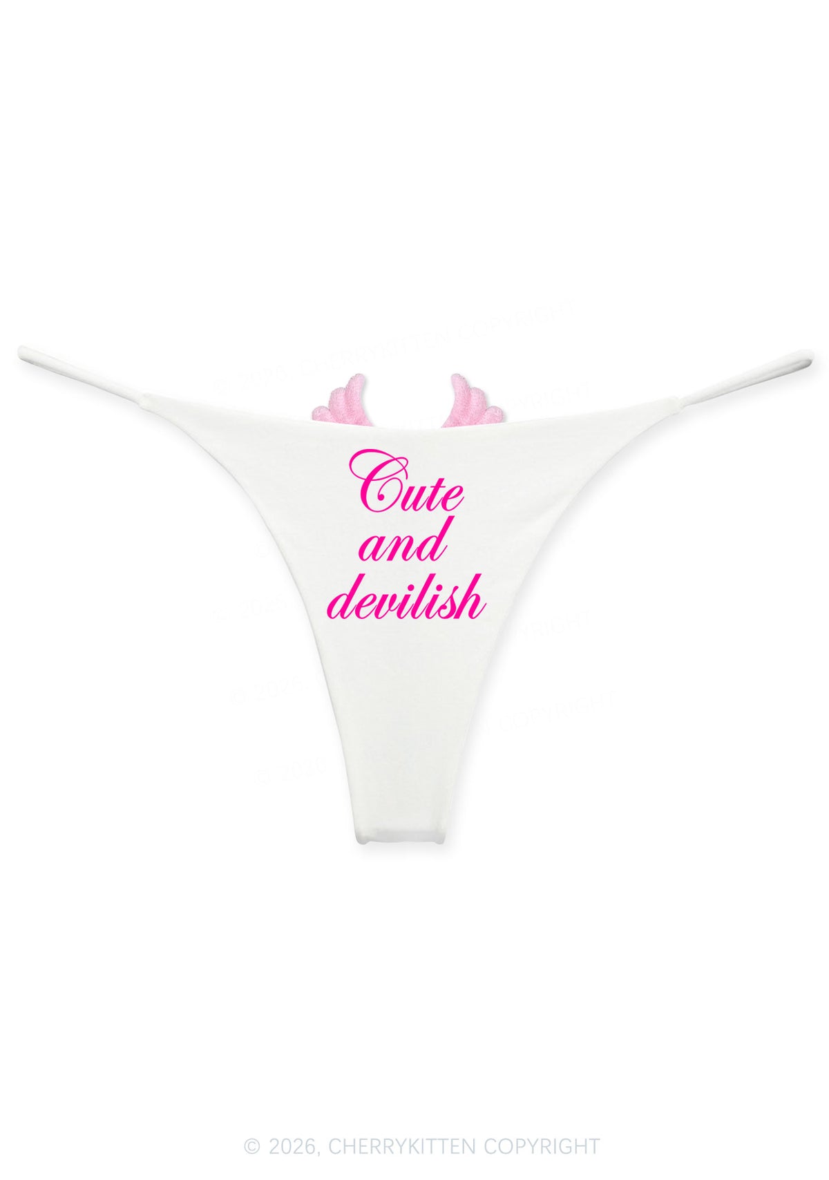 Halloween Cute And Devilish Y2K Goth Angel Wings Bikini String Thong Cherrykitten
