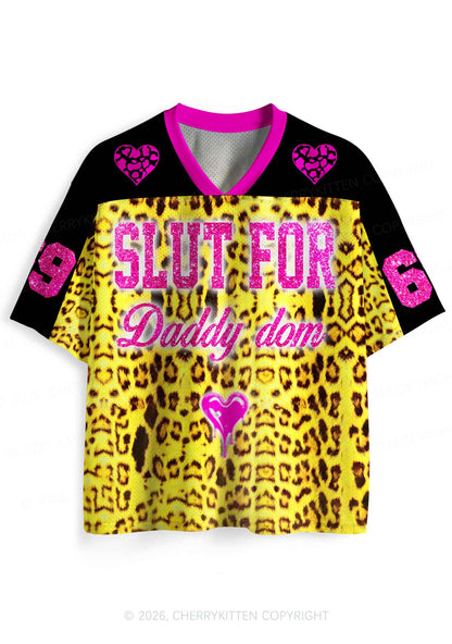 Slxt For Daddy Dom Leopard Y2K Sport Jersey Shirts Cherrykitten