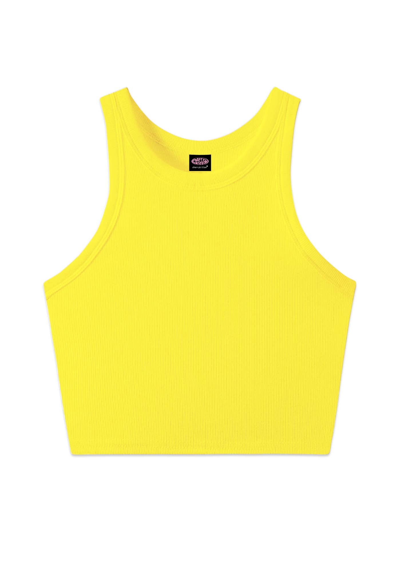 Plain Y2K Crop Tank Top Cherrykitten