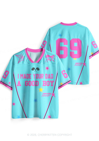 Made Your Dad A Good Boy Y2K Sport Jersey Shirts Cherrykitten