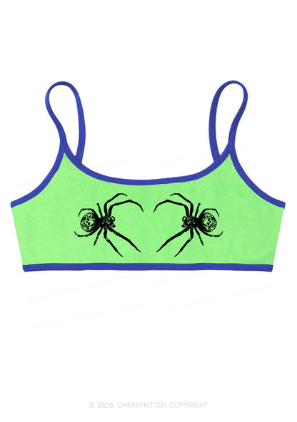 Skull Spider Y2K Super Crop Cami Cherrykitten
