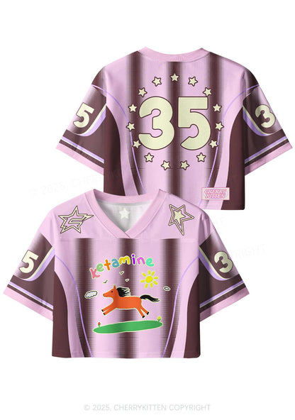 Custom Pink Pony Y2K Crop Sport Jersey Shirts Cherrykitten