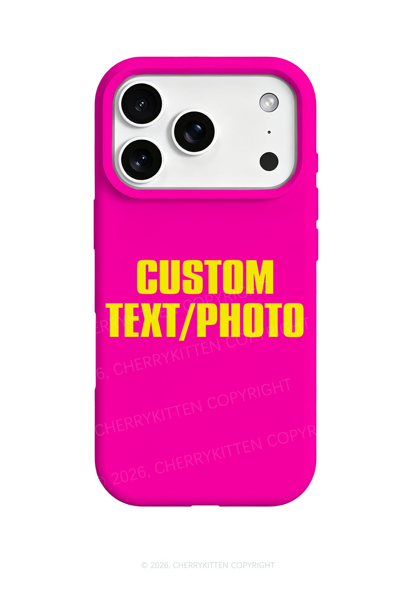 Custom Personalized Text Y2K Phone Case Cherrykitten