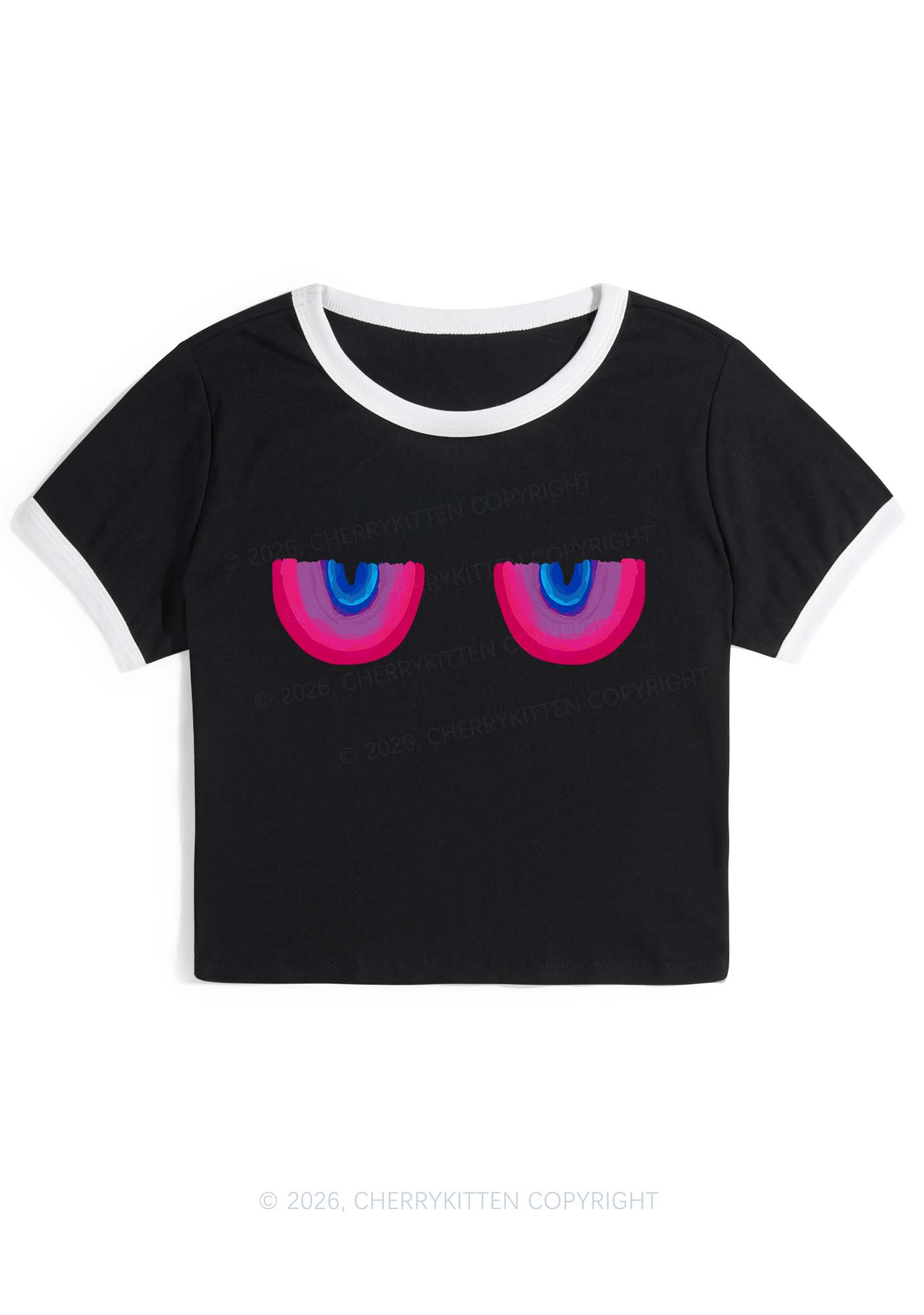 Bisexual Bxxb Pride Y2K Ringer Tee Cherrykitten