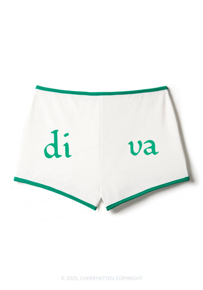 Di Va Y2K Contrast Mini Shorts Cherrykitten