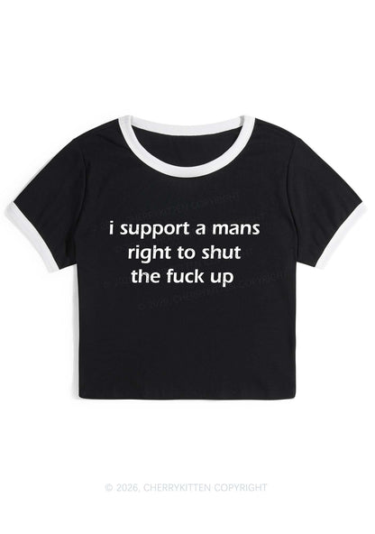 I Support A Mans Right Y2K Ringer Tee Cherrykitten