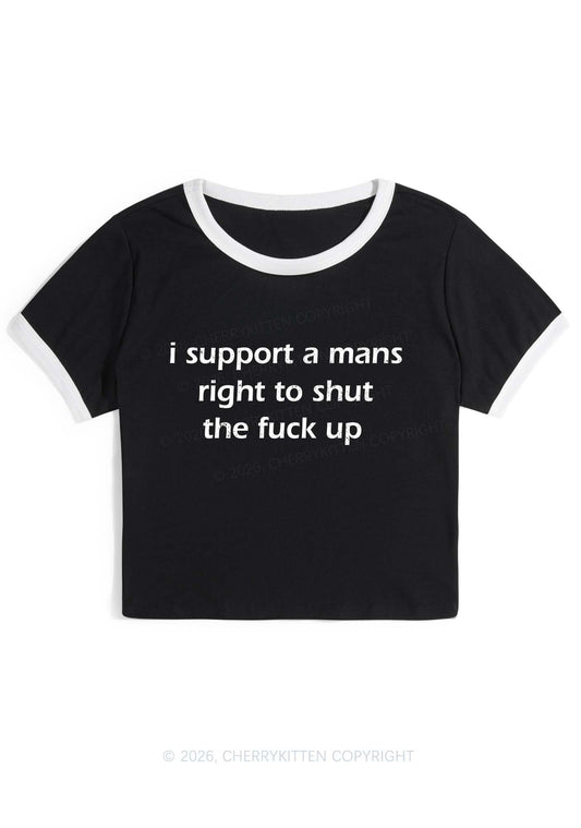 I Support A Mans Right Y2K Ringer Tee Cherrykitten
