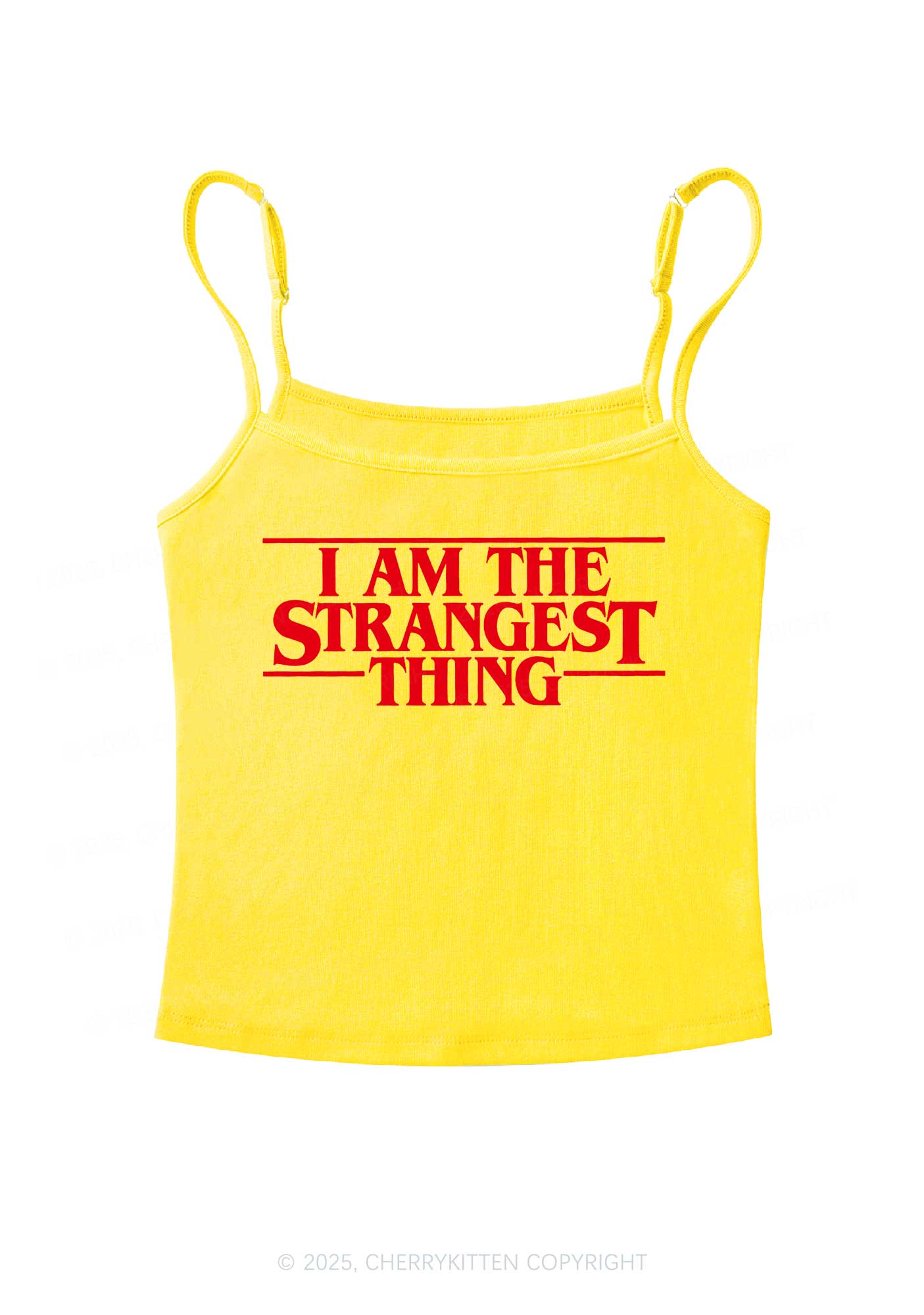 I Am The Strangest Thing Y2K Spaghetti Strap Cami Cherrykitten