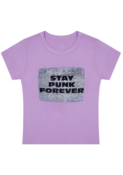 Curvy Stay Punk Forever Baby Tee