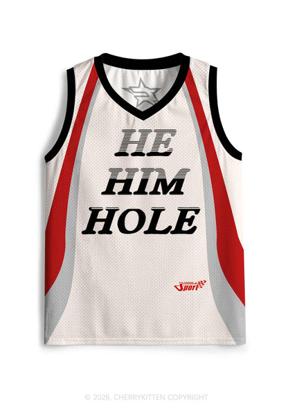 Creamy White He Him Hole Pride Y2K Sport Jersey Tank Cherrykitten