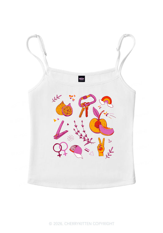 Lesbian Symbols Y2K Spaghetti Strap Cami Cherrykitten