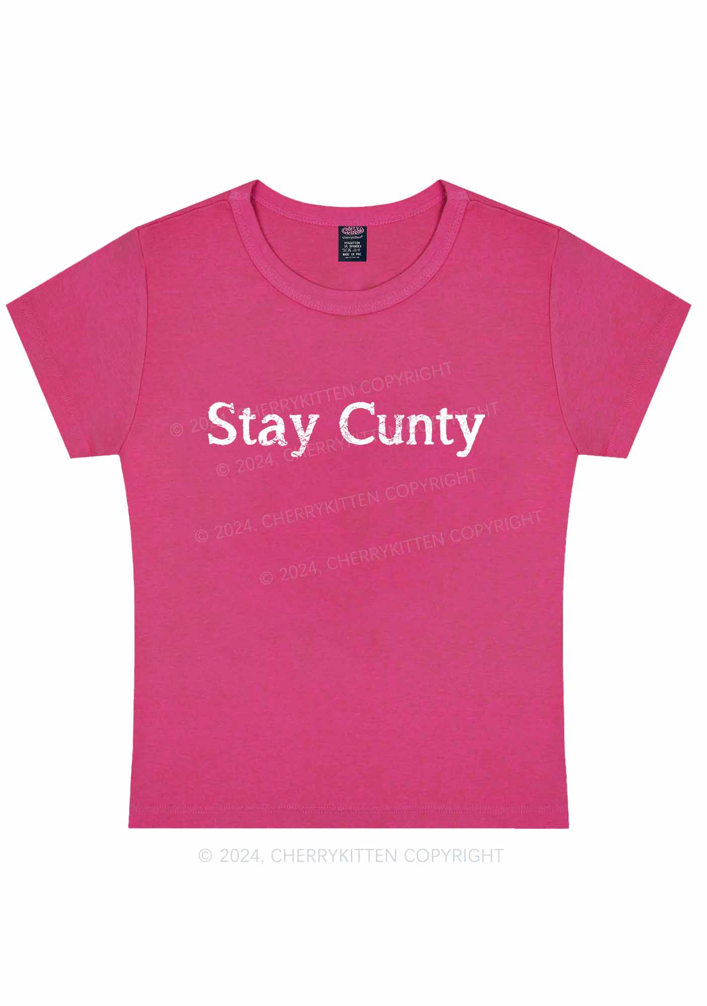Curvy Stay Cxnty Y2K Baby Tee Cherrykitten