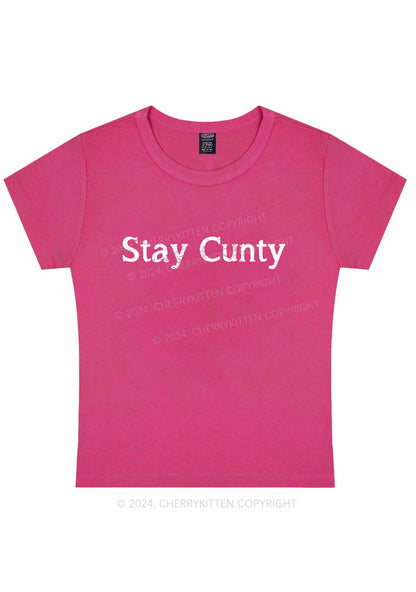 Curvy Stay Cxnty Y2K Baby Tee Cherrykitten