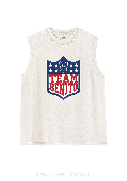 Team Bunny Y2K Washed Muscle Tank Cherrykitten