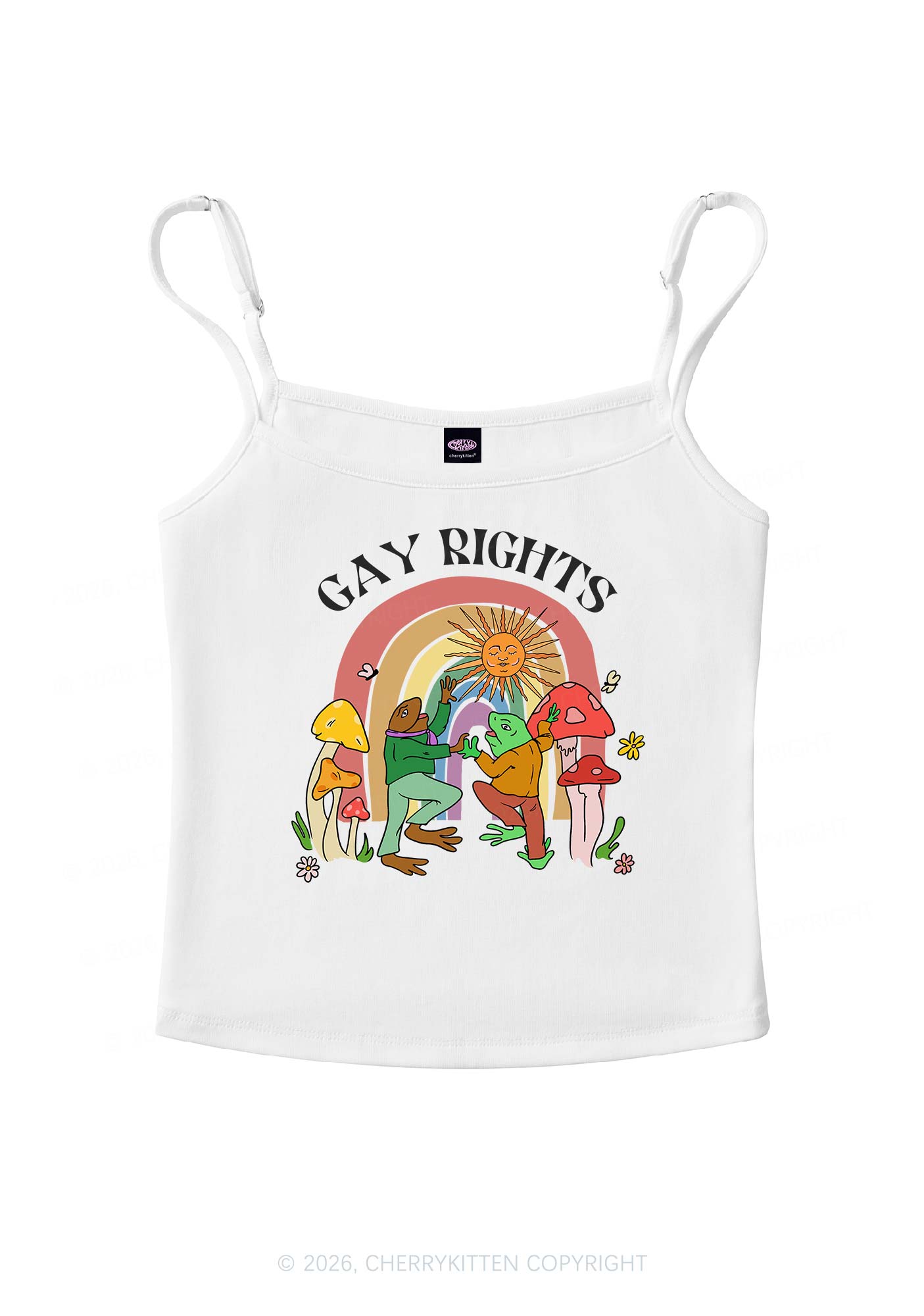 Gay Rights Pride Y2K Spaghetti Strap Cami Cherrykitten