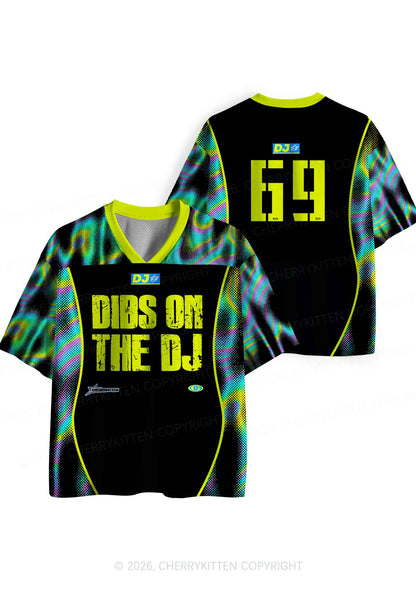 Neon Dibs On The DJ Y2K Sport Jersey Shirts Cherrykitten