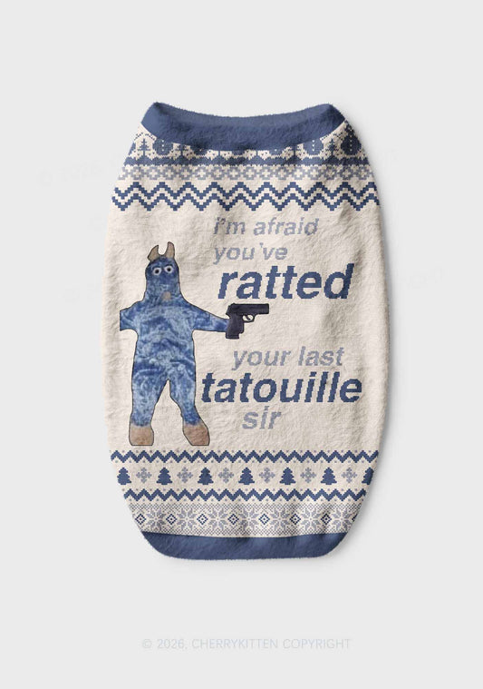 Ratted Last Tatouille Y2K Pet Knit Sweatshirt Cherrykitten